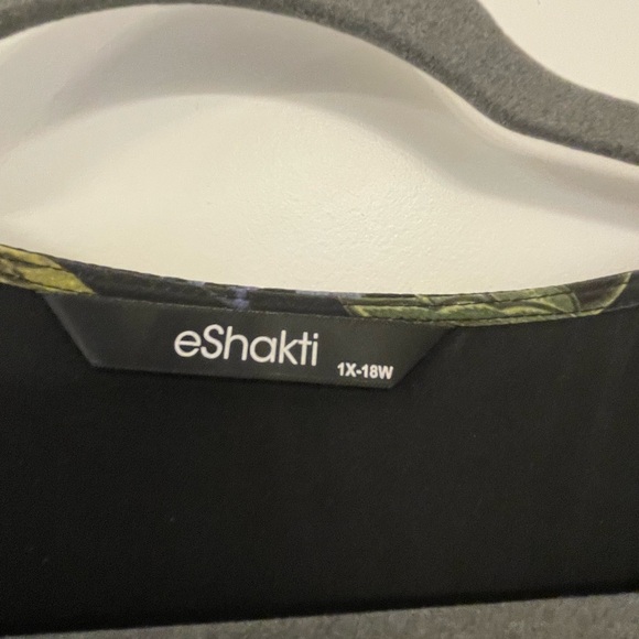 eShakti Tropical Floral Print Crepe Wrap Dress. High/Low. Size 18W - Picture 2 of 5